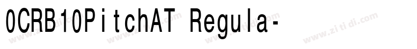 0CRB10PitchAT Regula字体转换